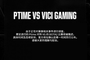 假赛还是兴奋剂检查没过？EWC官方：VG vs Ptime比赛因诚信问题延期