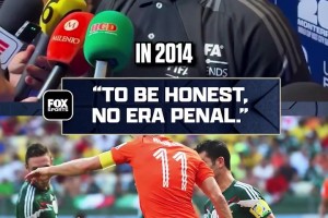 墨西哥！斯内德：2014年世界杯荷兰队不应该获得点球！